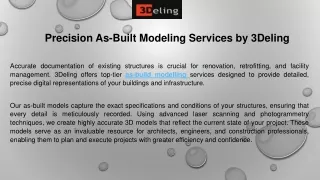 precision as built modeling services by 3deling