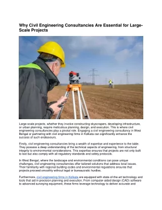 why civil engineering consultancies are essential