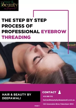 the step by step process of professional eyebrow