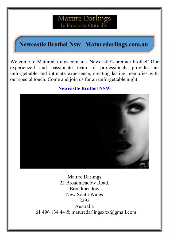 welcome to maturedarlings com au newcastle