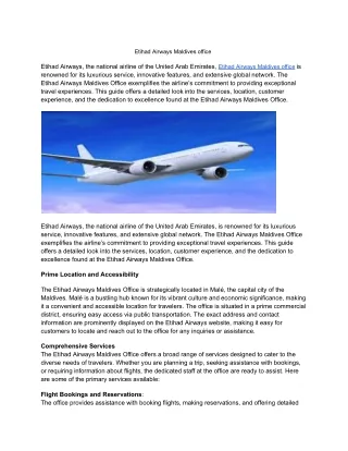 Etihad Airways Maldives office (2)