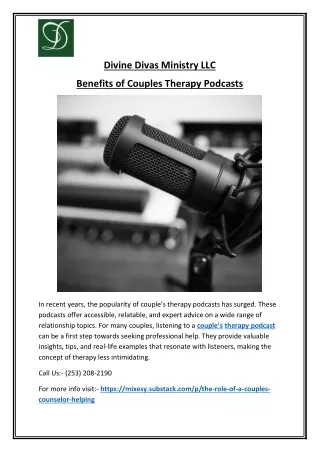 Podcast for Couples Therapy Building Stronger Relationships