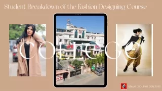 Student Breakdown of the Fashion Designing Course