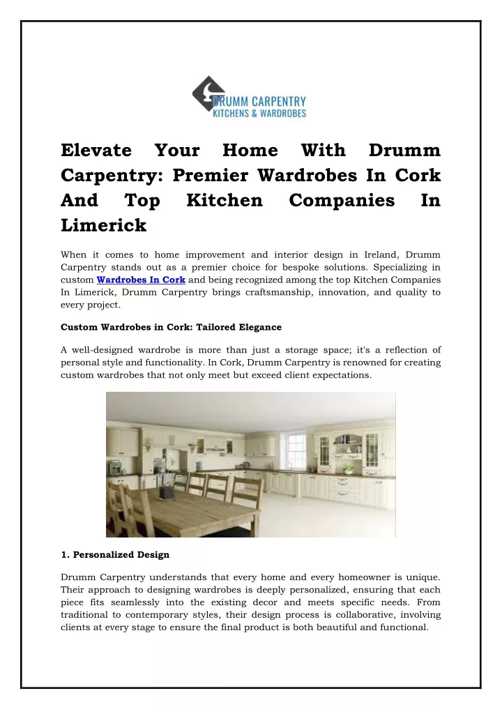 elevate your home with drumm carpentry premier