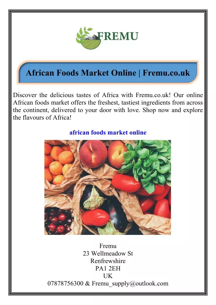 discover the delicious tastes of africa with