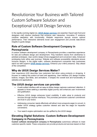 Transform Your Business with UI/UX Software Solutions with OST Technologies