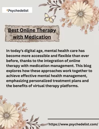 Best Online Therapy with Medication Effective & Convenient