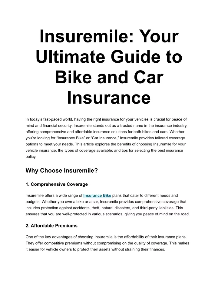 Ppt Protect Your Two Wheeler With Comprehensive Insurance Powerpoint Presentation Id13398905 0907