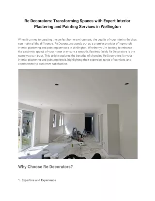 Professional Plastering Services in Wellington