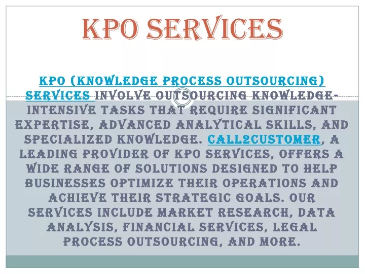 kpo services