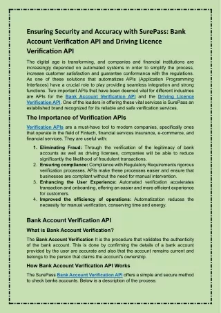 ensuring security and accuracy with surepass bank