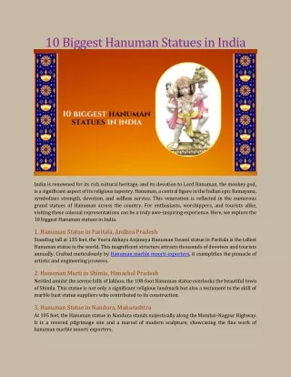 10 biggest hanuman statues in india