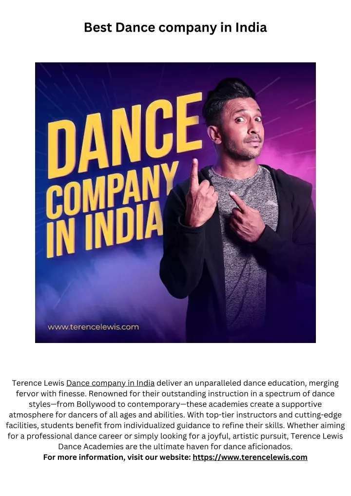 best dance company in india