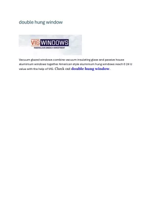 double hung window