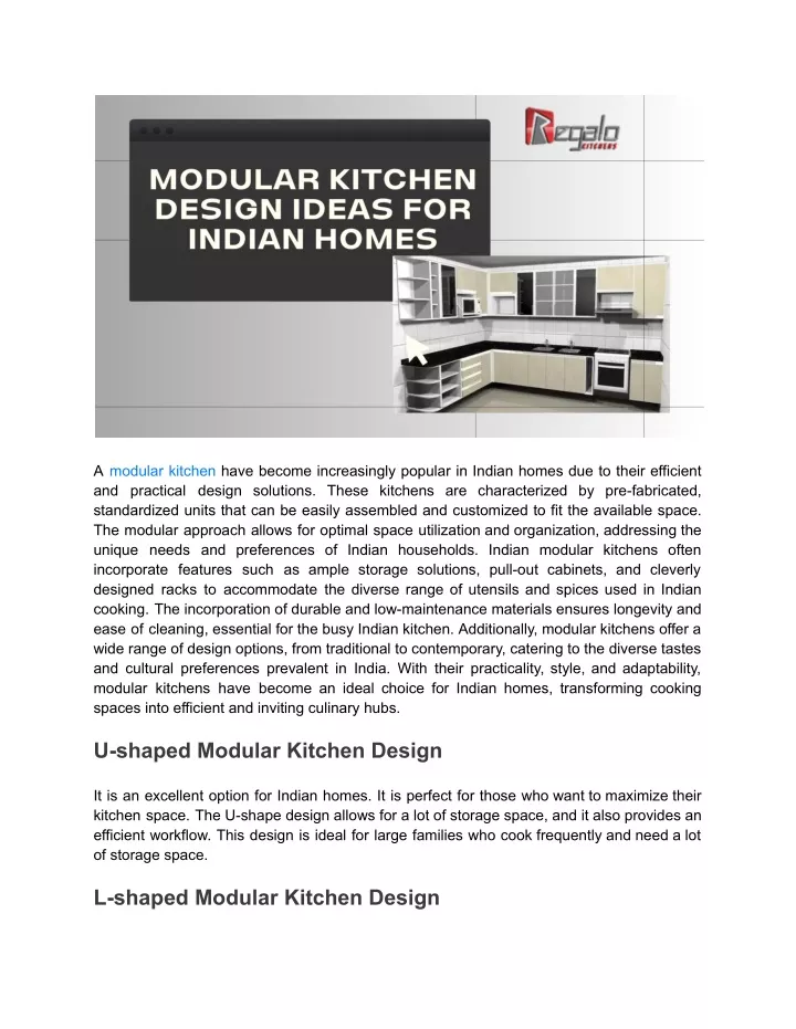 PPT - Modular Kitchen Design Ideas for Indian Homes PowerPoint ...