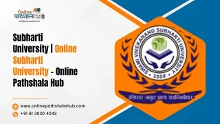 Subharti University | Online Subharti University – Online Pathshala Hub