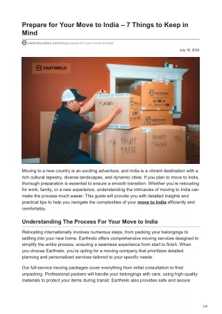 prepare for your move to india 7 things to keep