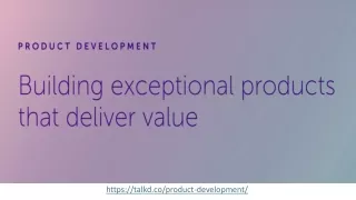 Product Development