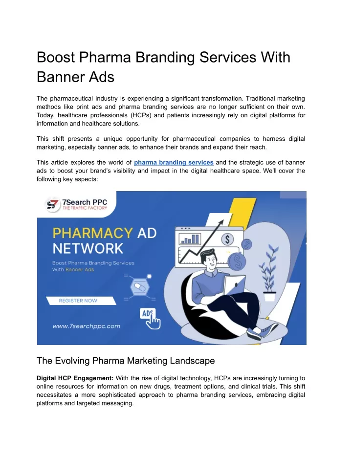 boost pharma branding services with banner ads