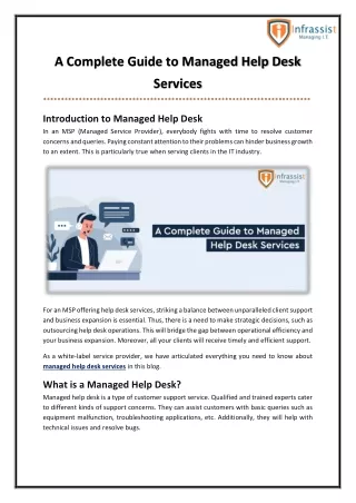 A Complete Guide to Managed Help Desk Services