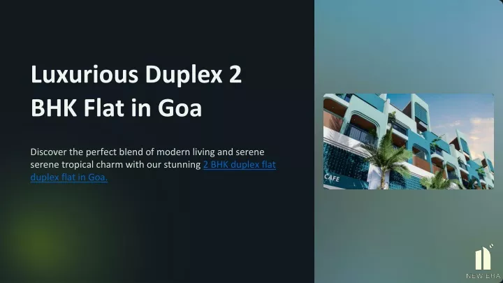 luxurious duplex 2 bhk flat in goa