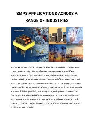 smps applications across a