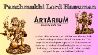Standing Panchmukhi Lord Hanuman Car Dashboard Idol