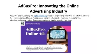 adbuxpro innovating the online advertising