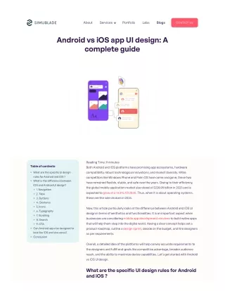 Android vs. iOS App UI Design: Insights from Top Mobile App Development Services
