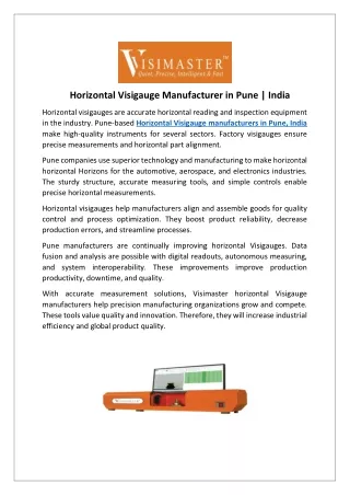 Horizontal Visigauge Manufacturer in Pune.docx