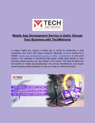 mobile app development service in delhi elevate
