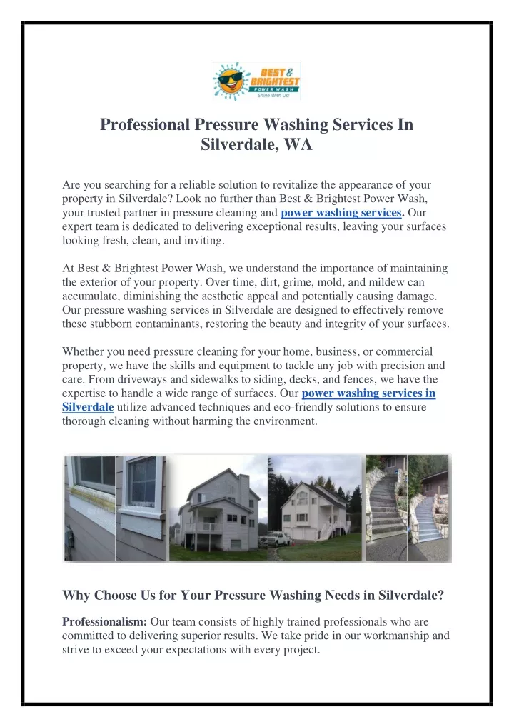 professional pressure washing services