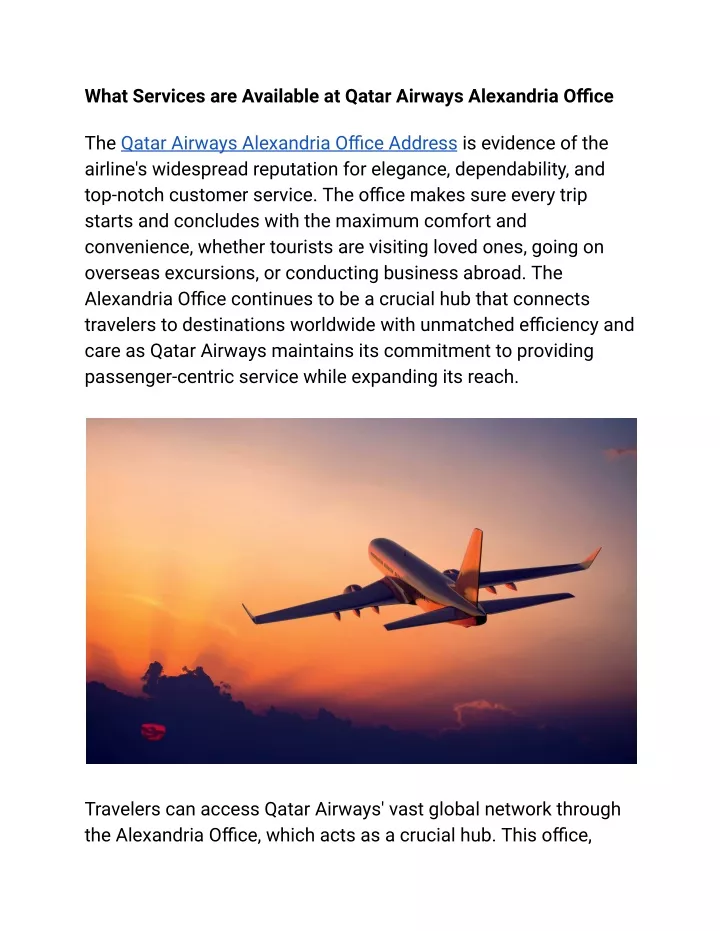 what services are available at qatar airways