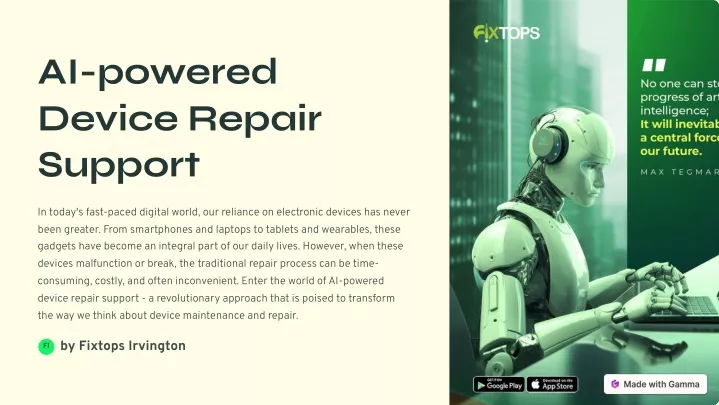 ai powered device repair support