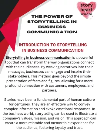 Harnessing the Power of Storytelling in Business Communication