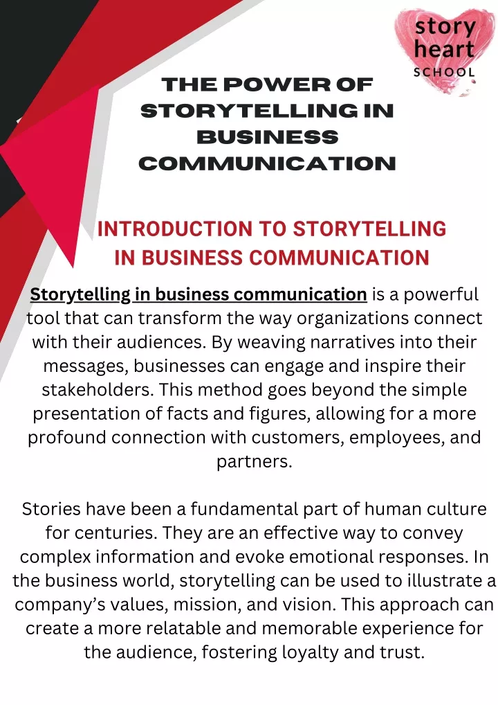 the power of storytelling in business