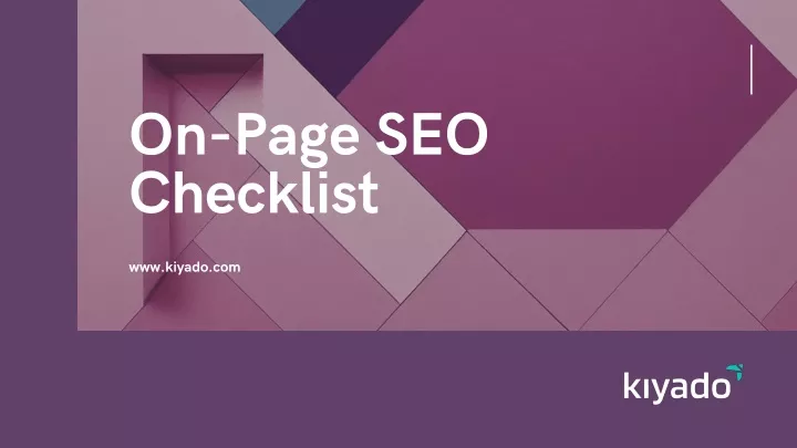 on page seo checklist