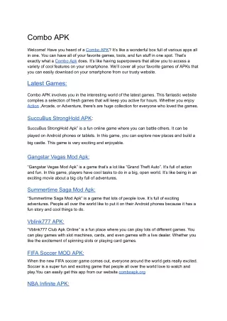 combo apk