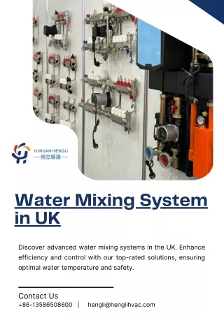 water mixing system in uk