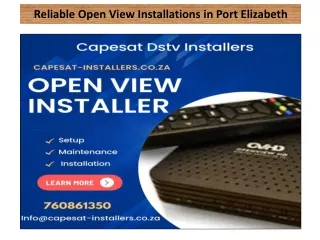 Reliable Open View Installations in Port Elizabeth