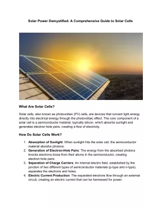 Solar Power Demystified_ A Comprehensive Guide to Solar Cells (1)