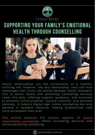 supporting your family s emotional health through