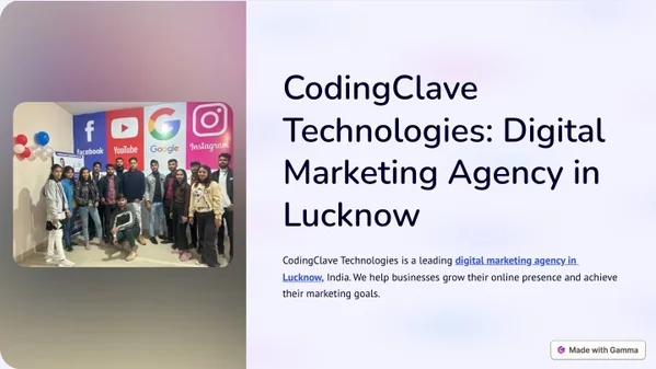 PPT - Digital Marketing Agency in Lucknow-CodingClave Technologies ...