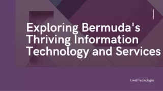 Exploring Bermuda's Thriving Information Technology and Services(1)