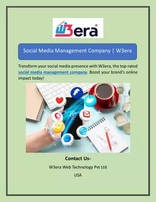 Social Media Management Company | W3era