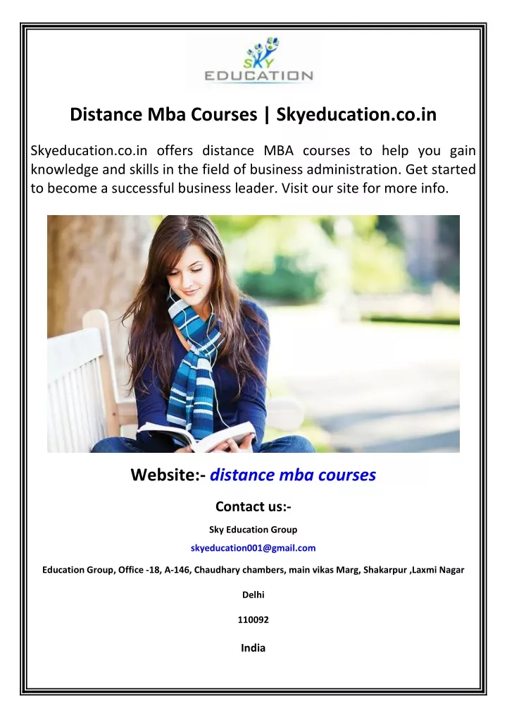 distance mba courses skyeducation co in