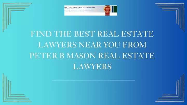 find the best real estate lawyers near you from