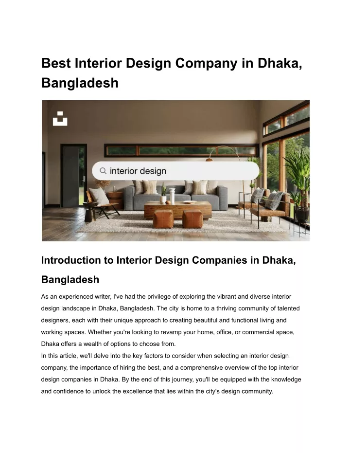 best interior design company in dhaka bangladesh