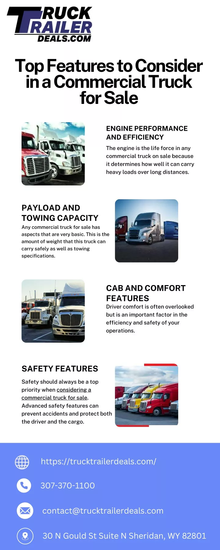 top features to consider in a commercial truck