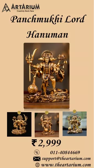 Panchmukhi Lord Hanuman Car Dashboard Idol